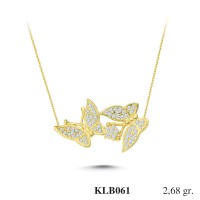  Gold Zircon Stone Necklace 2,5728 gr 