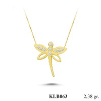 Gold Zircon Stone Necklace 2,2848 gr 