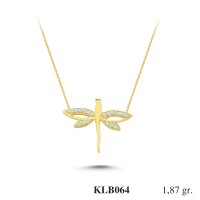  Gold Zircon Stone Necklace 1,7952 gr 