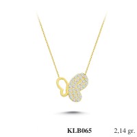  Gold Zircon Stone Necklace 2,0544 gr 