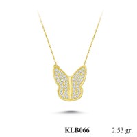  Gold Zircon Stone Necklace 2,4288 gr 