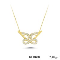  Gold Zircon Stone Necklace 2,3808 gr 