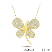  Gold Zircon Stone Necklace 5,2896 gr 