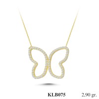  Gold Zircon Stone Necklace 2,784 gr 