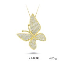Silver    necklace    with    pendant                                          KLB080-925K