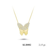 Silver    necklace    with    pendant                                          KLB082-925K