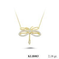  Gold Zircon Stone Necklace 2,0928 gr 