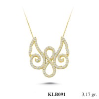 Silver    necklace    with    pendant                                          KLB091-925K