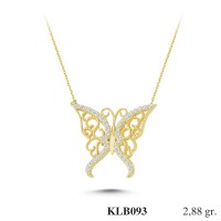  Gold Zircon Stone Necklace 2,7648 gr 