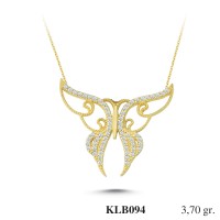  Gold Zircon Stone Necklace 3,552 gr 