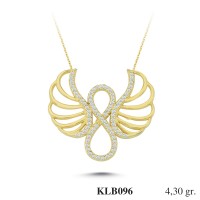 Gold Zircon Stone Necklace 4,128 gr 