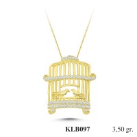  Gold Zircon Stone Necklace 3,36 gr 