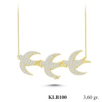 Gold Zircon Stone Necklace 3,456 gr 