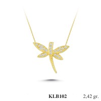 Gold Zircon Stone Necklace 2,3232 gr 