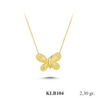  Gold Zircon Stone Necklace 2,208 gr 
