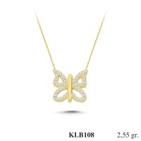  Gold Zircon Stone Necklace 2,448 gr 