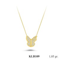  Gold Zircon Stone Necklace 1,776 gr 