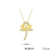  Gold Zircon Stone Necklace 2,112 gr 