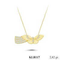  Gold Zircon Stone Necklace 2,7072 gr 