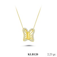  Gold Zircon Stone Necklace 2,1408 gr 