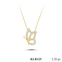  Gold Zircon Stone Necklace 2,112 gr 