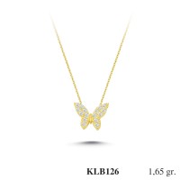  Gold Zircon Stone Necklace 1,584 gr 