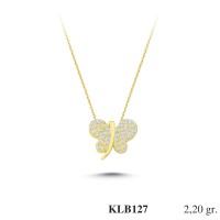  Gold Zircon Stone Necklace 2,112 gr 