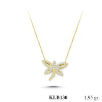  Gold Zircon Stone Necklace 1,872 gr 