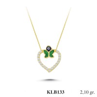 Silver    necklace    with    pendant                                          KLB133-925K