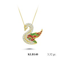  Gold Zircon Stone Necklace 3,1872 gr 