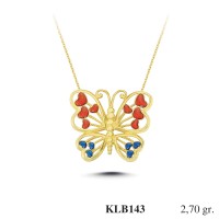  Gold Zircon Stone Necklace 2,592 gr 