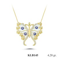  Gold Zircon Stone Necklace 4,032 gr 