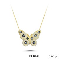  Gold Zircon Stone Necklace 3,456 gr 