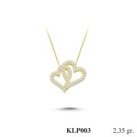  Gold Zircon Stone Necklace 2,256 gr 
