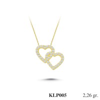  Gold Zircon Stone Necklace 2,1696 gr 