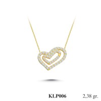  Gold Zircon Stone Necklace 2,2848 gr 
