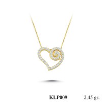  Gold Zircon Stone Necklace 2,352 gr 