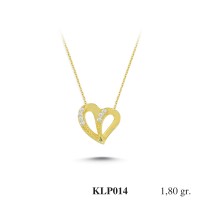  Gold Zircon Stone Necklace 1,728 gr 