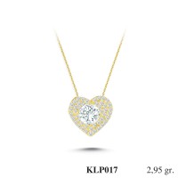  Gold Zircon Stone Necklace 2,832 gr 