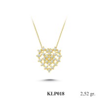  Gold Zircon Stone Necklace 2,4192 gr 
