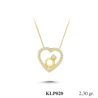  Gold Zircon Stone Necklace 2,208 gr 