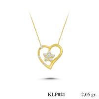  Gold Zircon Stone Necklace 1,968 gr 