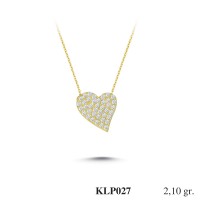  Gold Zircon Stone Necklace 2,016 gr 