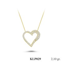  Gold Zircon Stone Necklace 2,016 gr 
