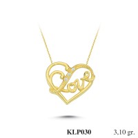  Gold Zircon Stone Necklace 2,976 gr 