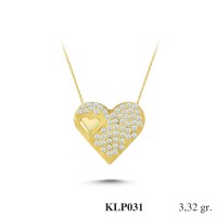  Gold Zircon Stone Necklace 3,1872 gr 