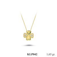  Gold Zircon Stone Necklace 1,584 gr 