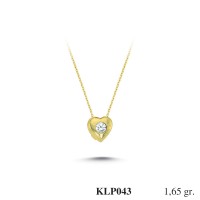  Gold Zircon Stone Necklace 1,584 gr 