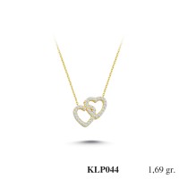  Gold Zircon Stone Necklace 1,6224 gr 