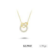  Gold Zircon Stone Necklace 1,632 gr 